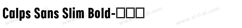 Calps Sans Slim Bold字体转换